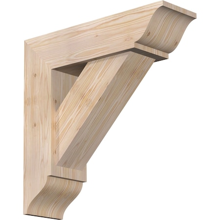 Ekena Millwork Traditional Traditional Smooth Bracket w/ Offset Brace, Douglas Fir, 7 1/2"W x 26"D x 26"H BKT0806X26X26TRA01SDF